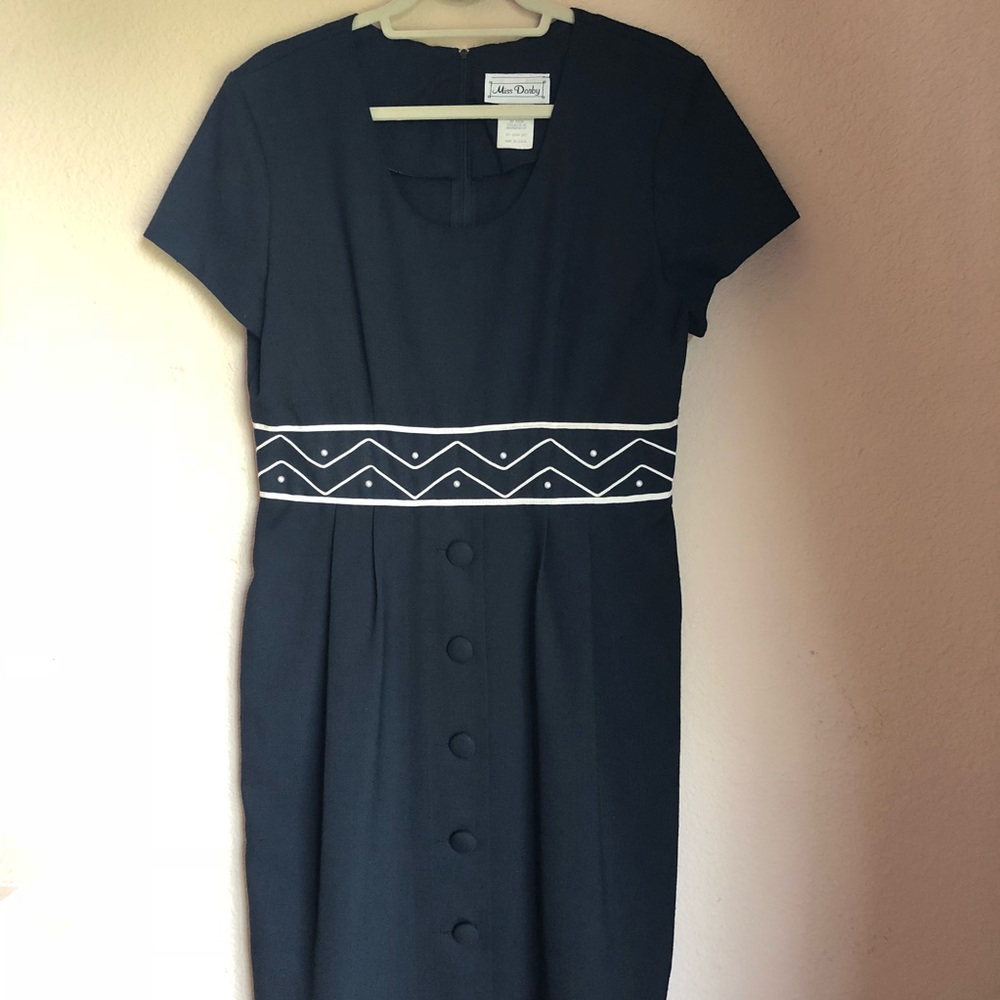 Miss Dorby Vintage Black dress with pearl